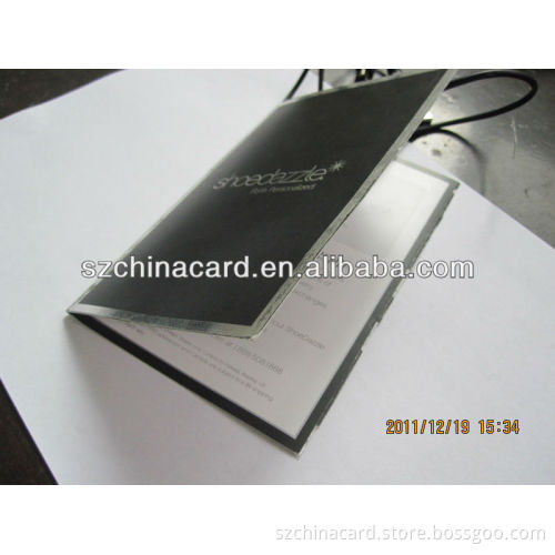 Hot Stamping Black Matte Booklet Card Holder Printing